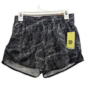 Running Shorts Athletic Shibori Marble Mid Rise 3 in Inseam All in Motion Gray S
